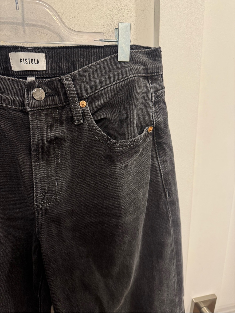 Pistola Black Relaxed Straight Jeans - Picture 3 of 5
